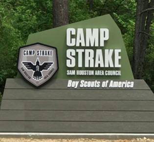 Camp Strake Sign